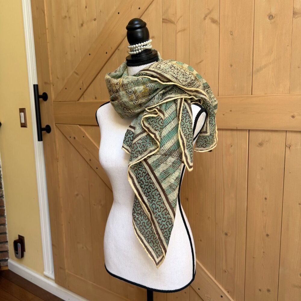 Saved NY Cashmere Lukas The Illustrator Celestial Columns Scarf